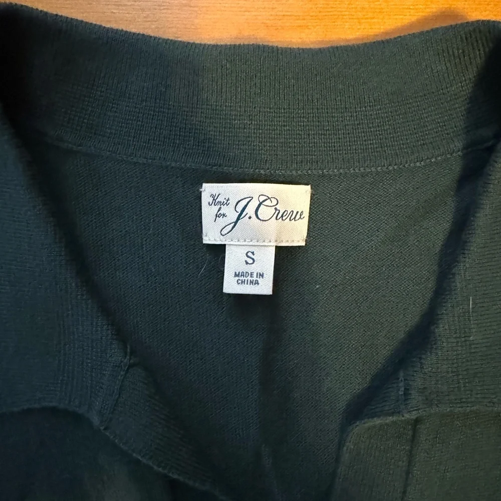 J. Crew Black Short-Sleeve Knit Polo